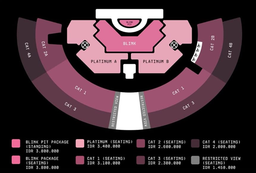 blackpink seat plan in jakarta
